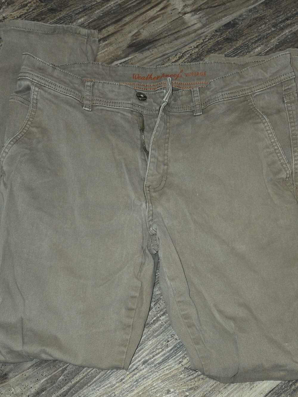 Weatherproof Vintage Men's 32x32 Olive Casual Chino Pants